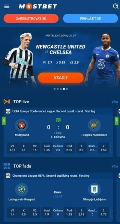 Stáhnout aplikaci Mostbet pro Android APK